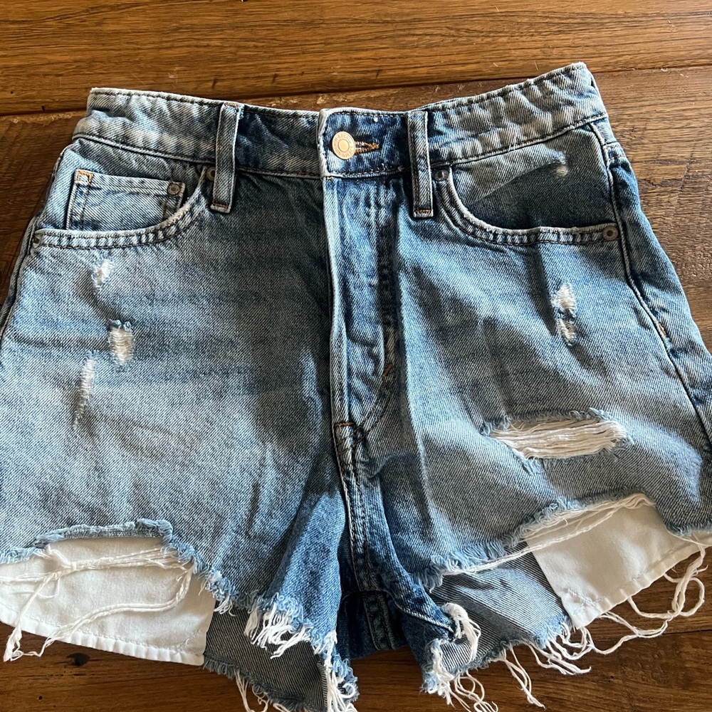 Distressed Denim Women Shorts